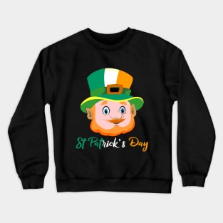 St Patrick's Day mascot character Crewneck Sweatshirt